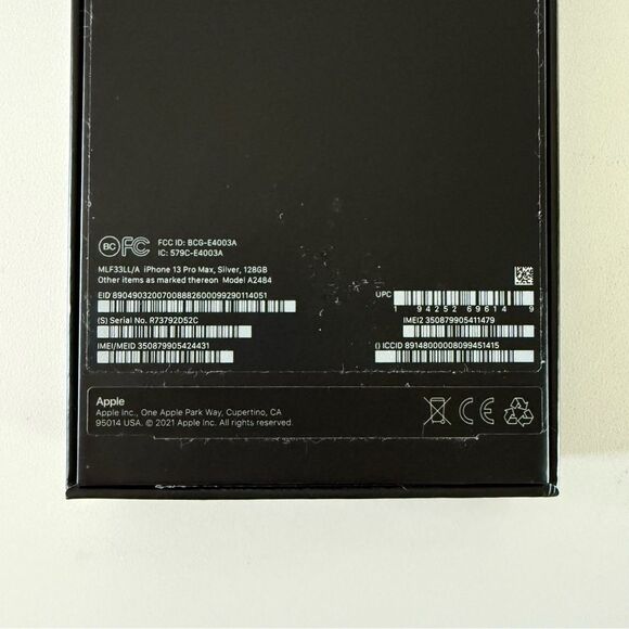 APPLE iPhone 13 Pro Max - Silver 128 GB Unlocked - Picture 7 of 7